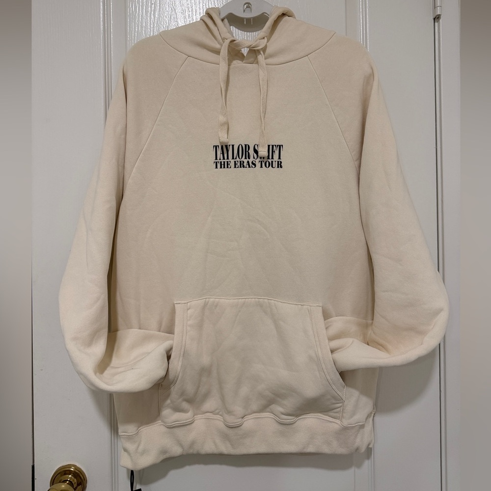 Taylor Swift Eras Tour Beige Hoodie Small Oversized Unisex Men’s Fit - Picture 2 of 5
